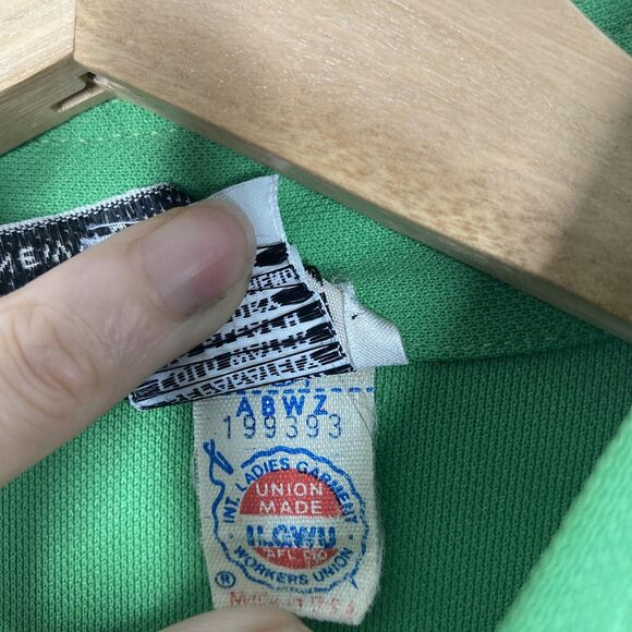 Vintage Wilroy Traveller Shirt Womens 18 Green Mandarin Collar Tunic USA 70s - Picture 14 of 16